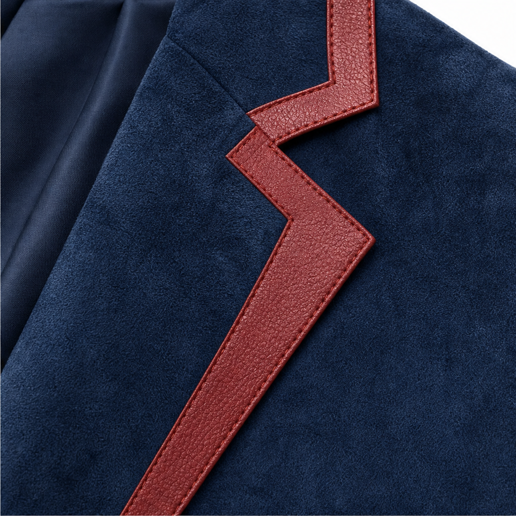 Arabella | Stylish Tailored Contrast Trim Velvet Blazer