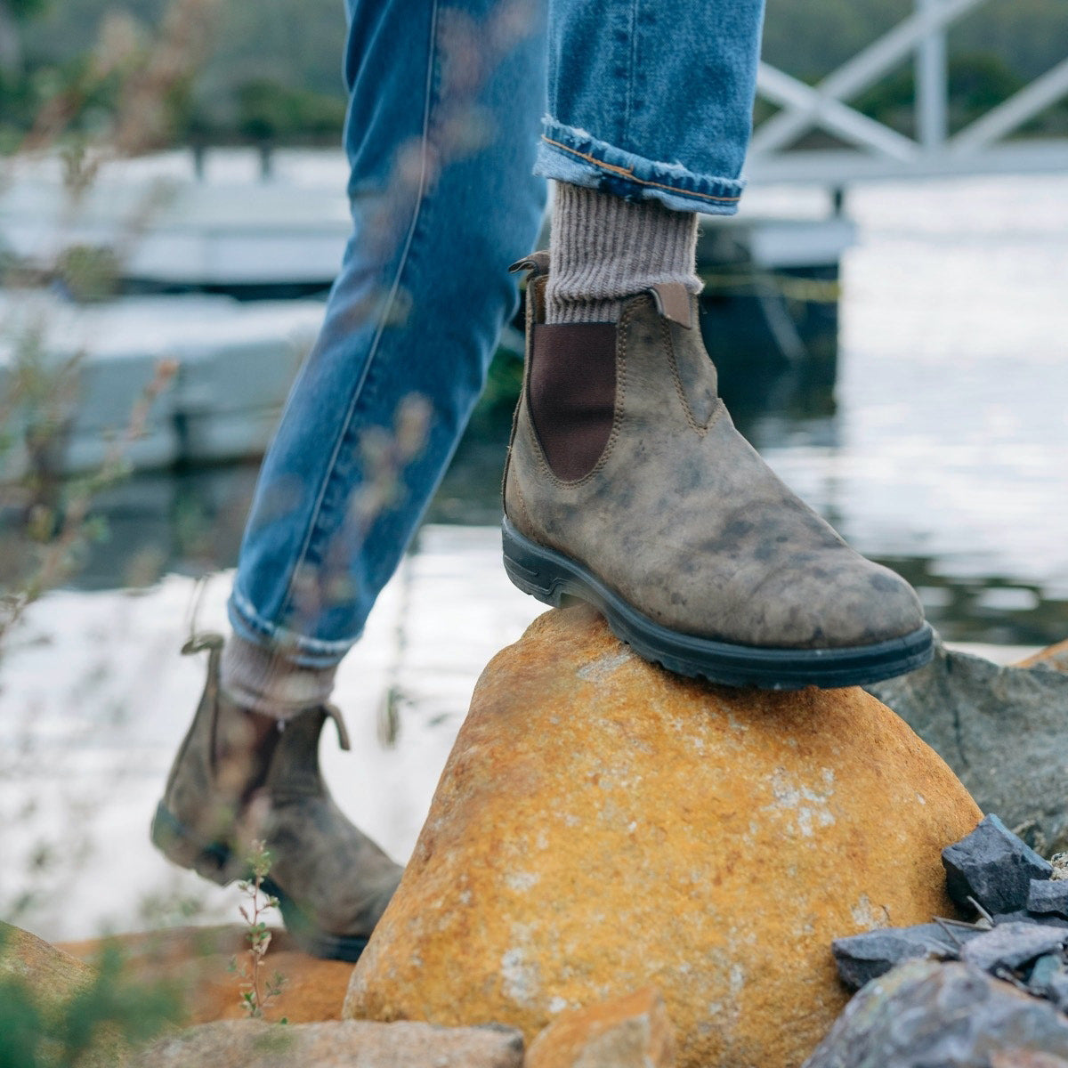 Archie | Polished Slip-On Chelsea Mens Boots