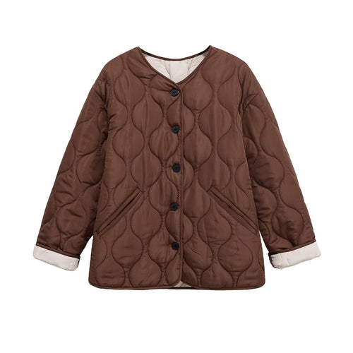 Aria | Elegant Quilted Jacket with Contrast Cuffs