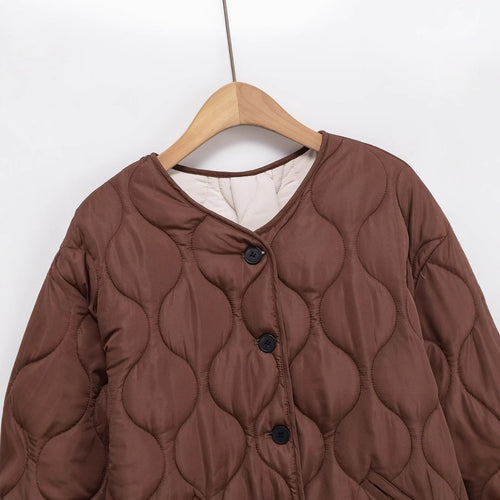 Aria | Elegant Quilted Jacket with Contrast Cuffs