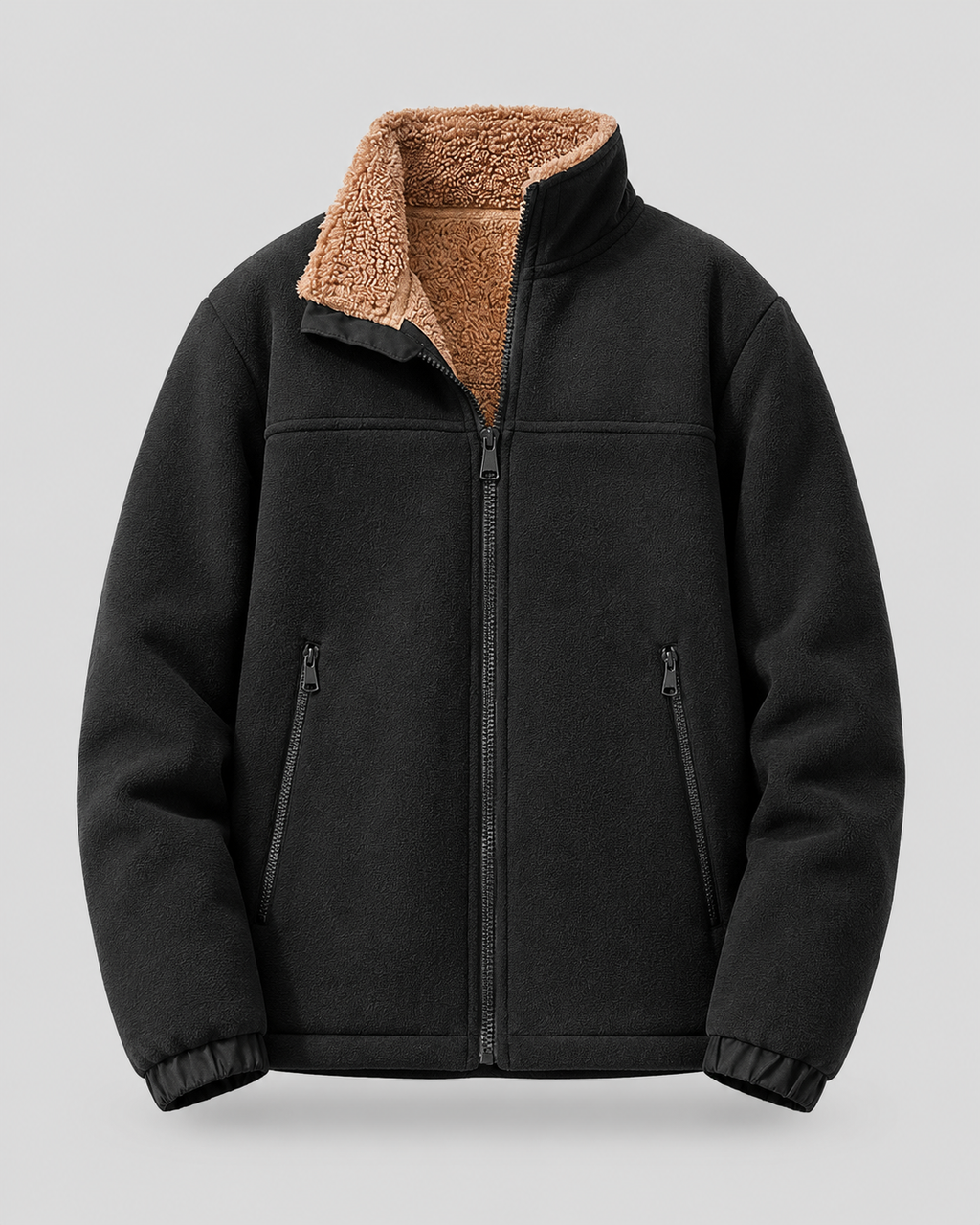 Arlo | Cosy Full Zip Stand Collar Mens Fleece Jacket