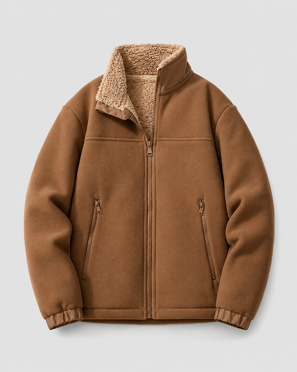 Arlo | Cosy Full Zip Stand Collar Mens Fleece Jacket