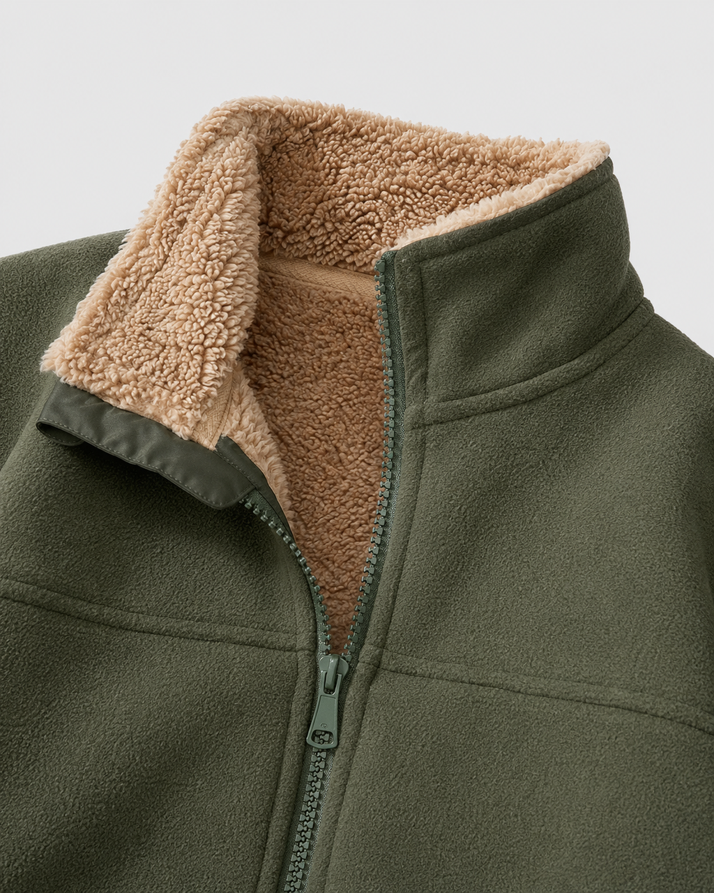 Arlo | Cosy Full Zip Stand Collar Mens Fleece Jacket