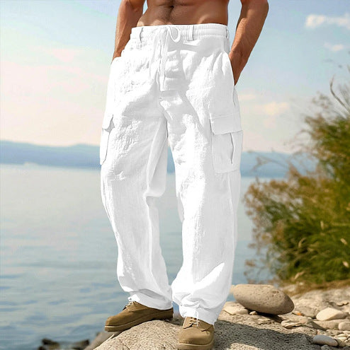 Arthur | Chic Relaxed Fit Cargo Trousers with Multi-Pocket Detail