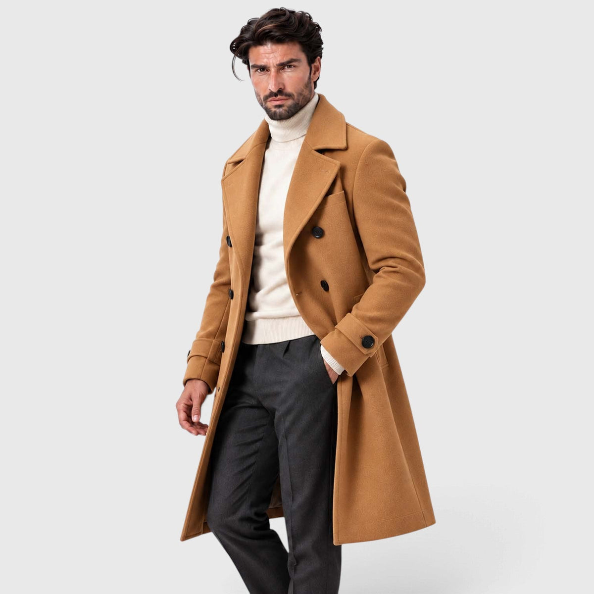 Arthur | Chic Tailored Double-Breasted Mens Coats Overcoat