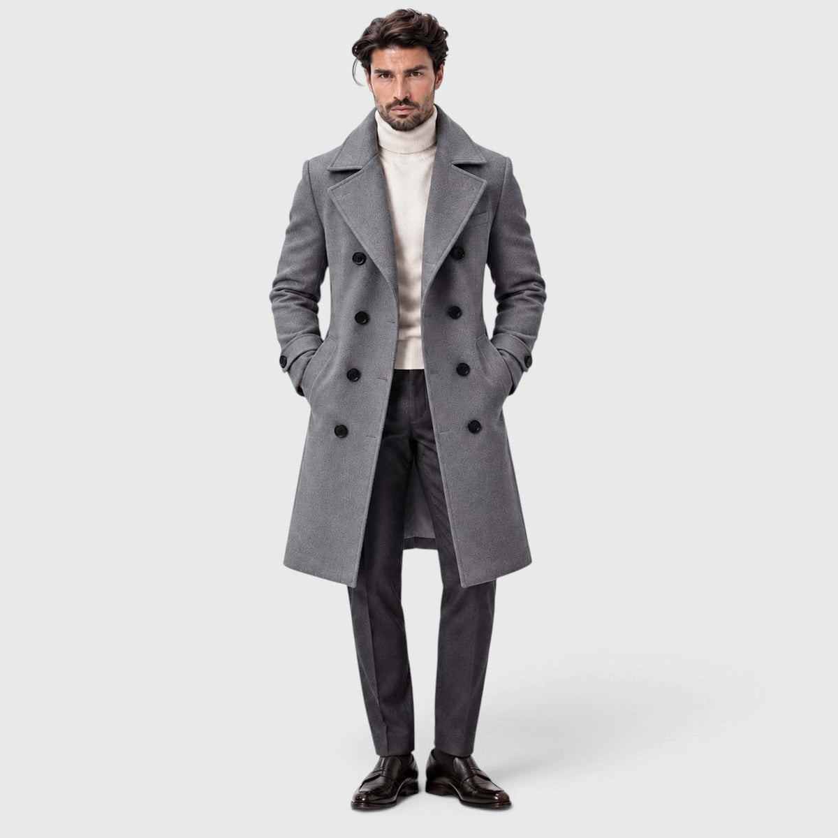 Arthur | Chic Tailored Double-Breasted Mens Coats Overcoat