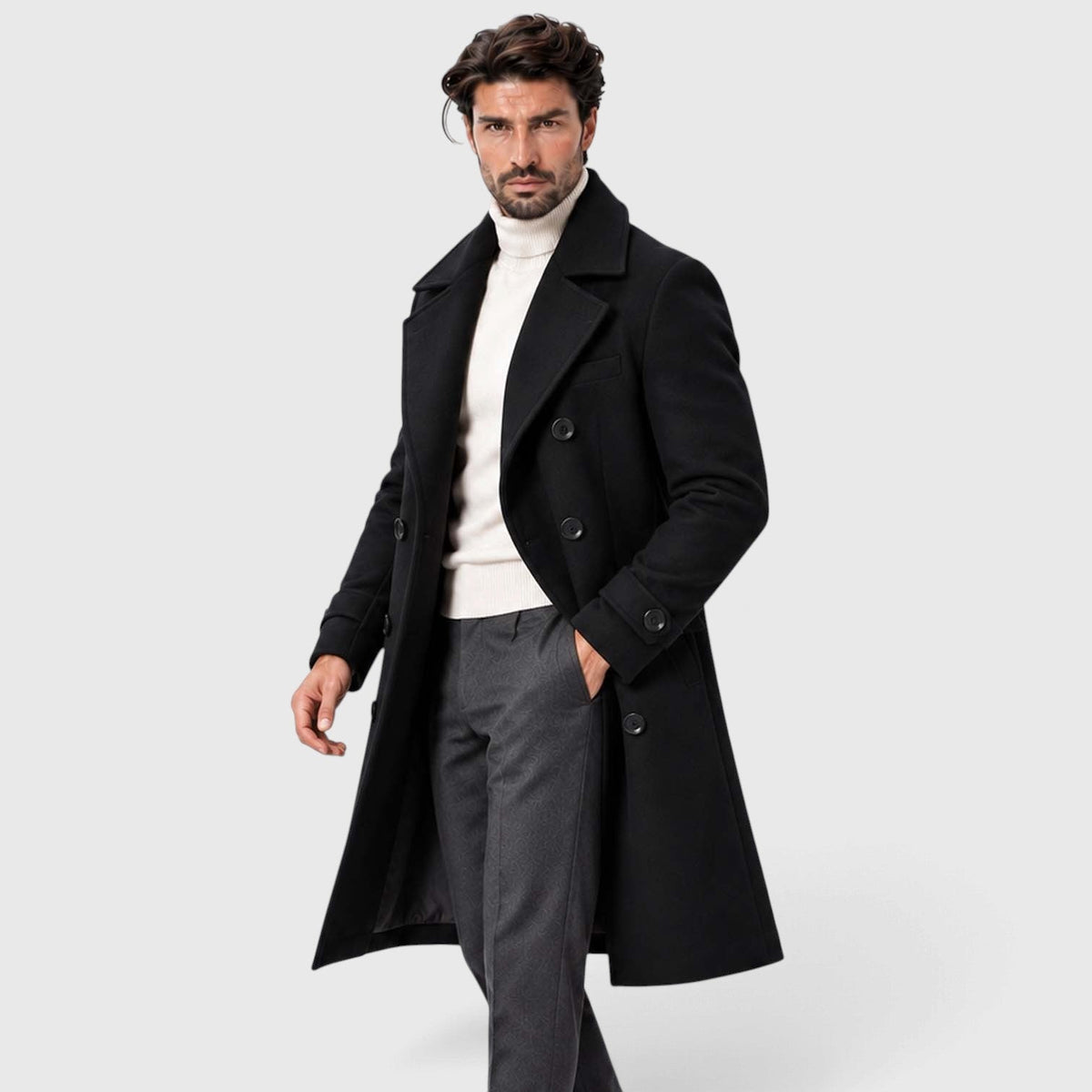 Arthur | Chic Tailored Double-Breasted Mens Coats Overcoat