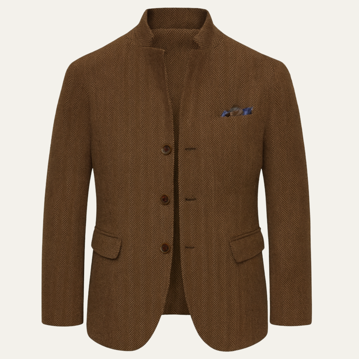Arthur | Herringbone Slim Fit Single Breasted Tweed Jacket