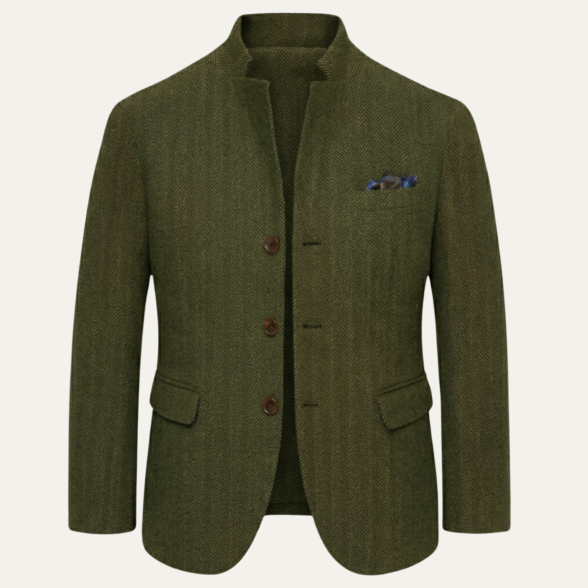 Arthur | Herringbone Slim Fit Single Breasted Tweed Jacket