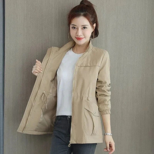 Athena | Cosy Lightweight Waterproof Jacket with Cinched Waist