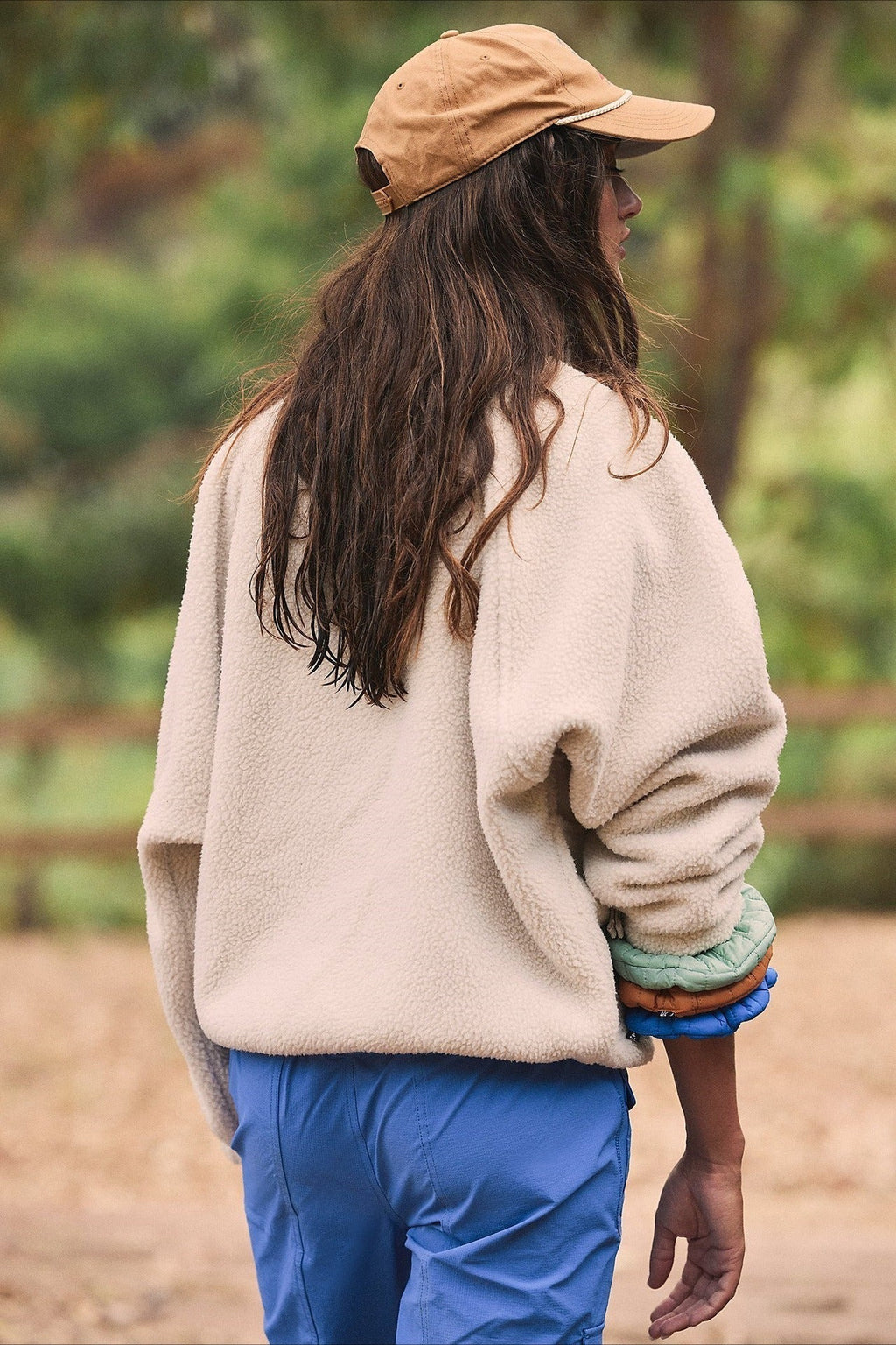 Athena | Elegant High Neck Sherpa Fleece Jacket with Zip Pockets