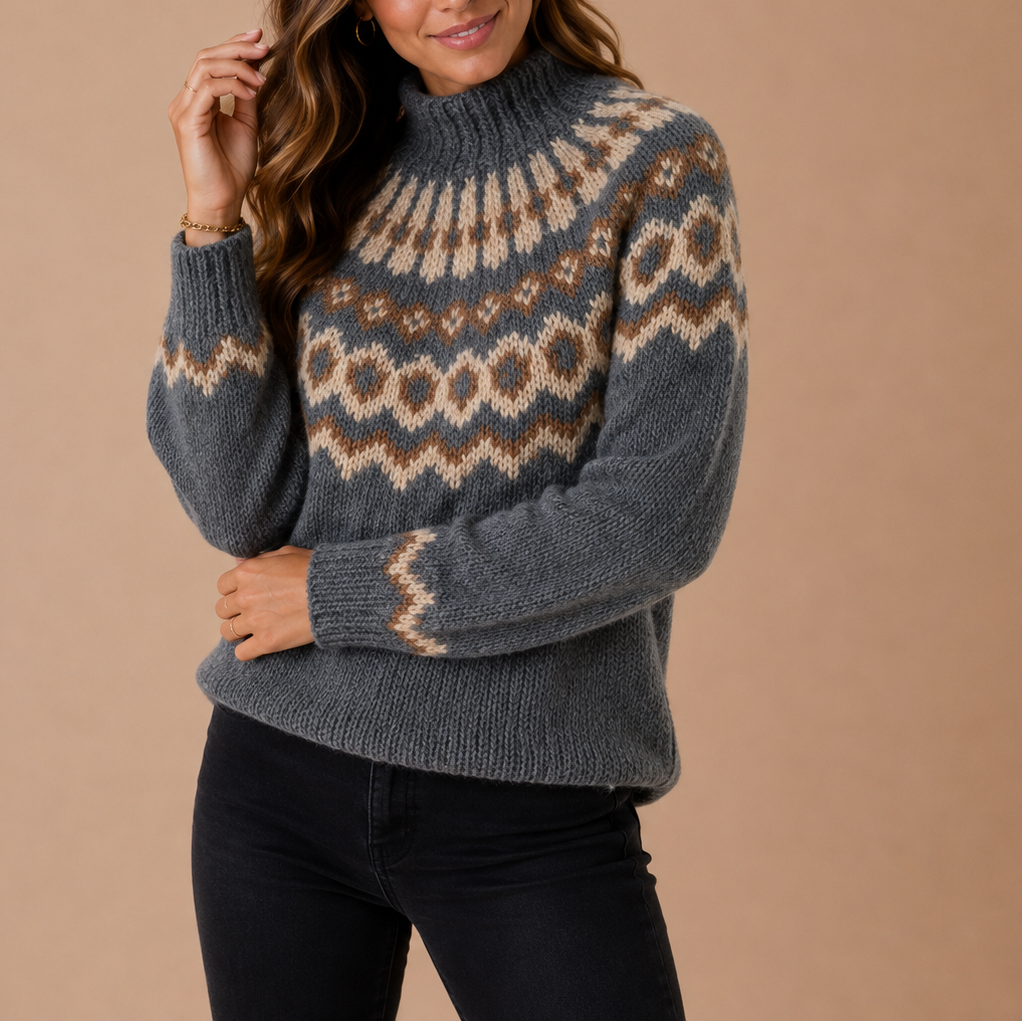 Athena | Polished Fair Isle Christmas Jumper for Women
