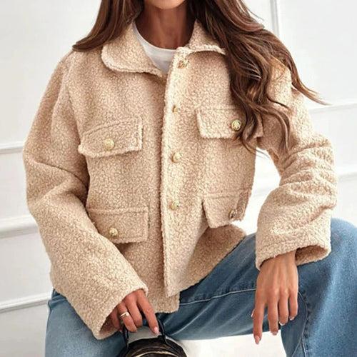 Athena | Timeless Textured Cropped Fleece Jacket
