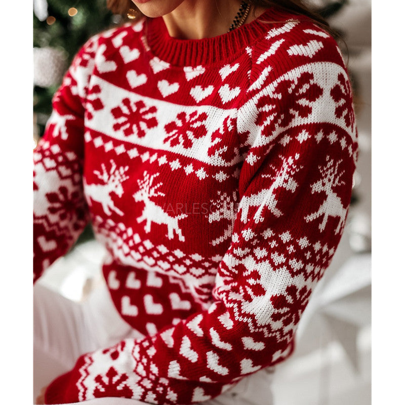 Aurora | Sophisticated Reindeer Fair Isle Ladies Xmas Jumpers