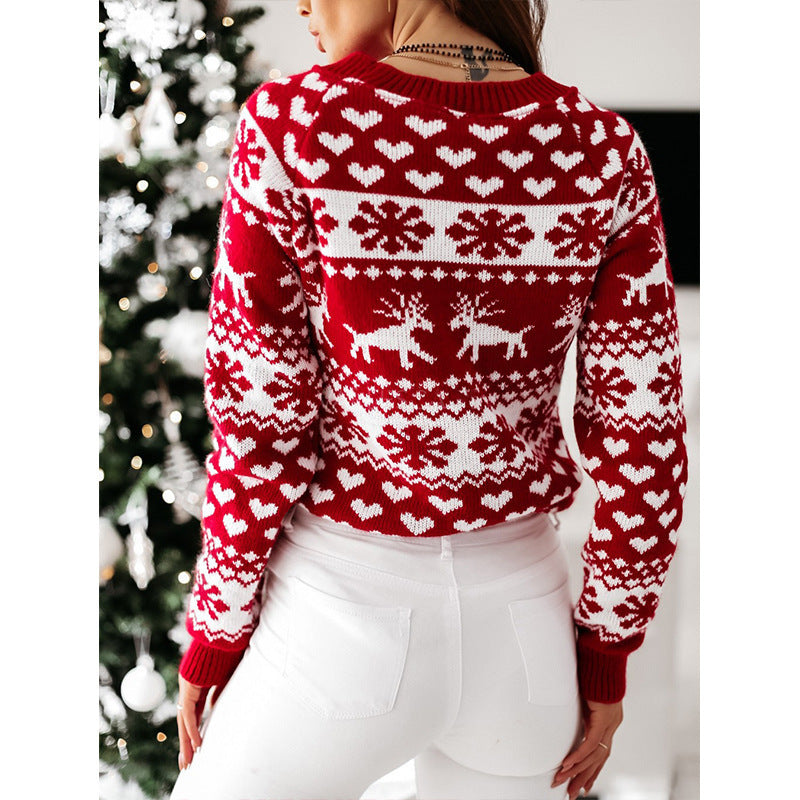 Aurora | Sophisticated Reindeer Fair Isle Ladies Xmas Jumpers