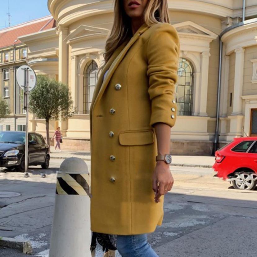 Aurora | Stylish Double-Breasted Longline Trench Coat