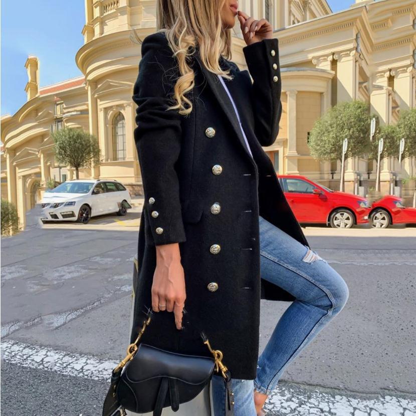 Aurora | Stylish Double-Breasted Longline Trench Coat