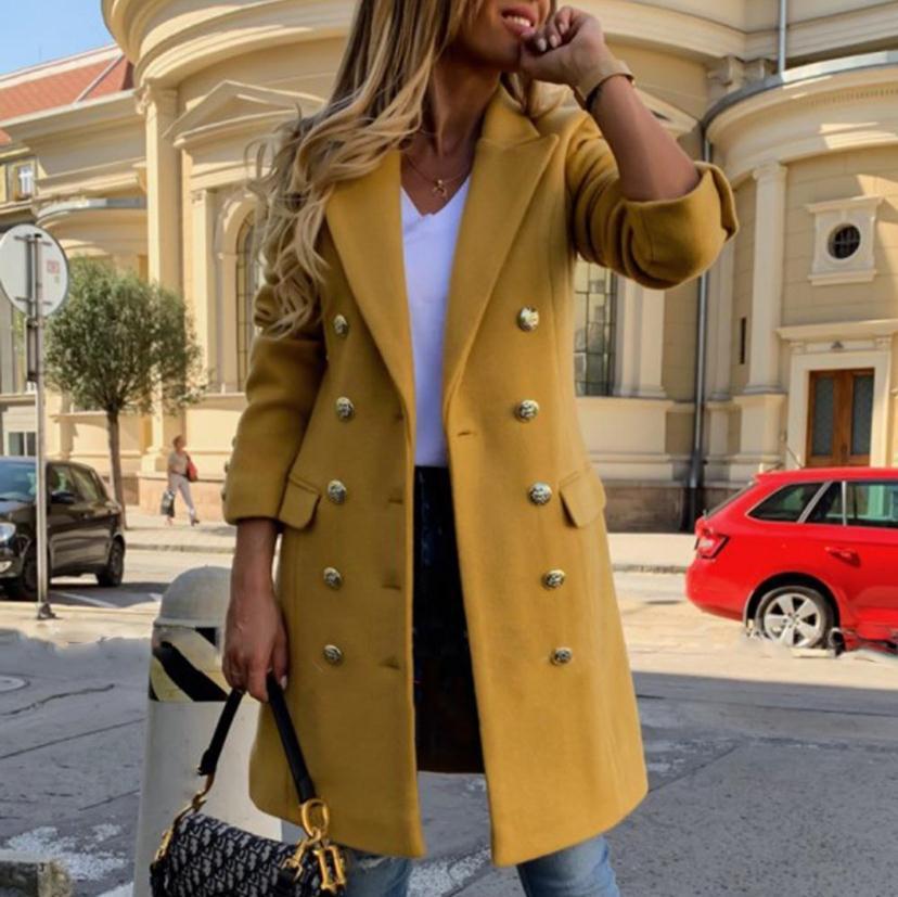 Aurora | Stylish Double-Breasted Longline Trench Coat