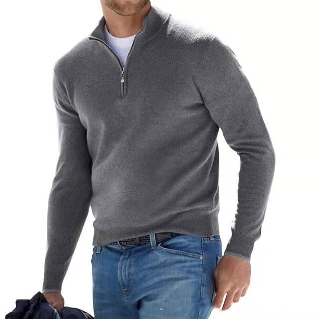 Austin | Sophisticated Fine Knit Half Zip Mens Jumpers