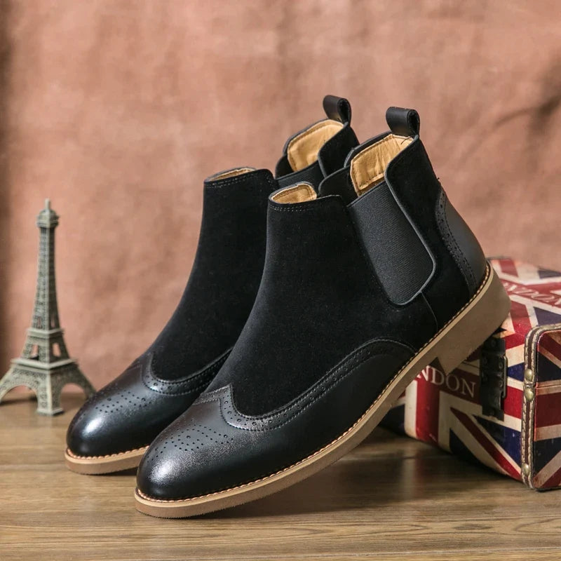 Austin | Timeless Wingtip Brogue Chelsea Mens Boots