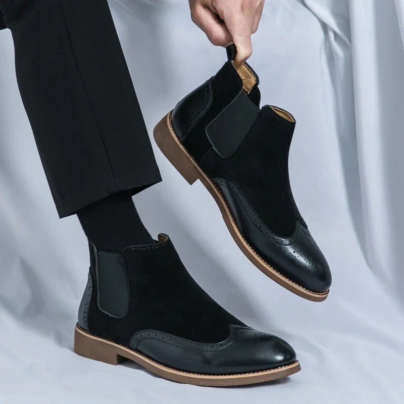 Austin | Timeless Wingtip Brogue Chelsea Mens Boots