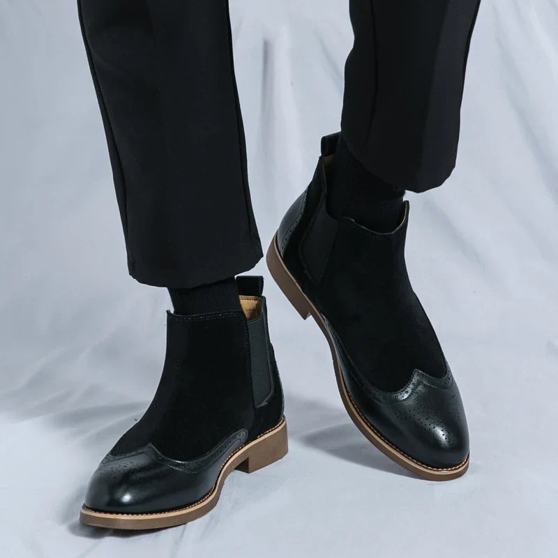 Austin | Timeless Wingtip Brogue Chelsea Mens Boots
