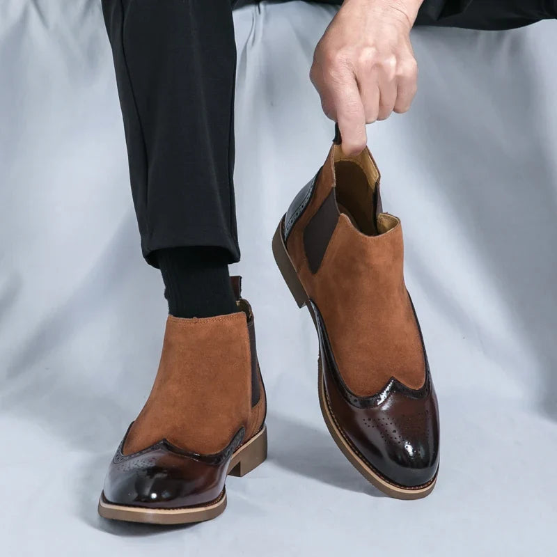 Austin | Timeless Wingtip Brogue Chelsea Mens Boots
