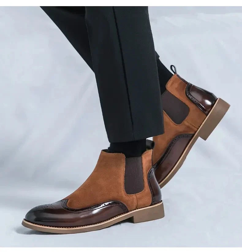 Austin | Timeless Wingtip Brogue Chelsea Mens Boots