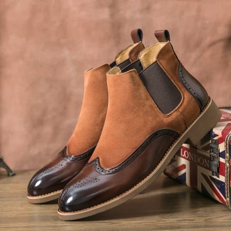 Austin | Timeless Wingtip Brogue Chelsea Mens Boots