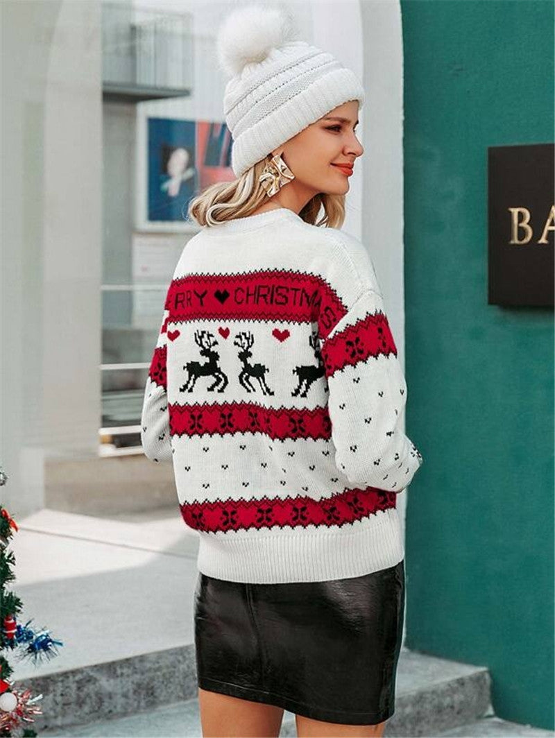 Ava | Chic Reindeer Knit Ladies Xmas Jumpers