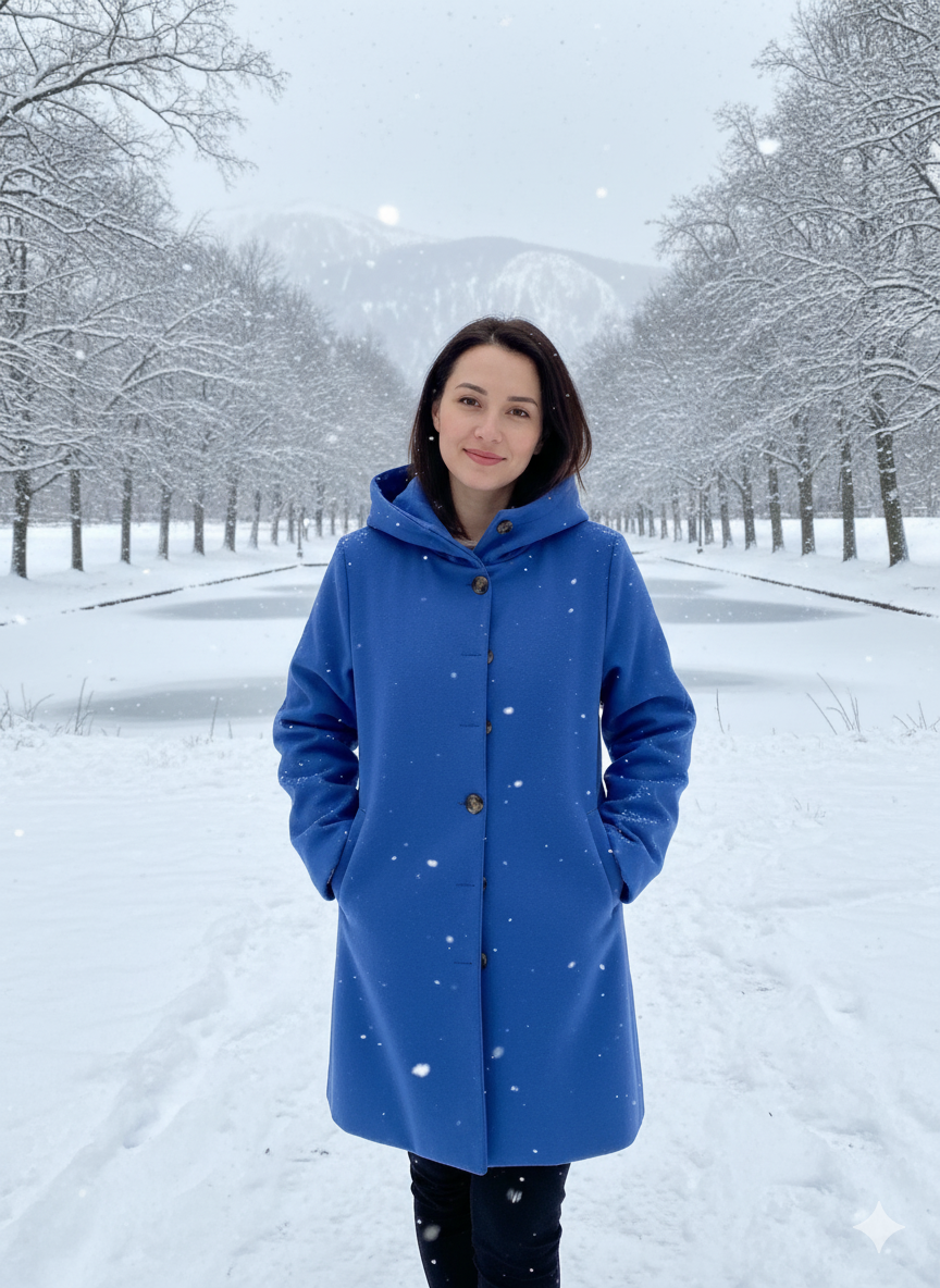 Ava | Cosy Hooded Longline Waterproof Jacket