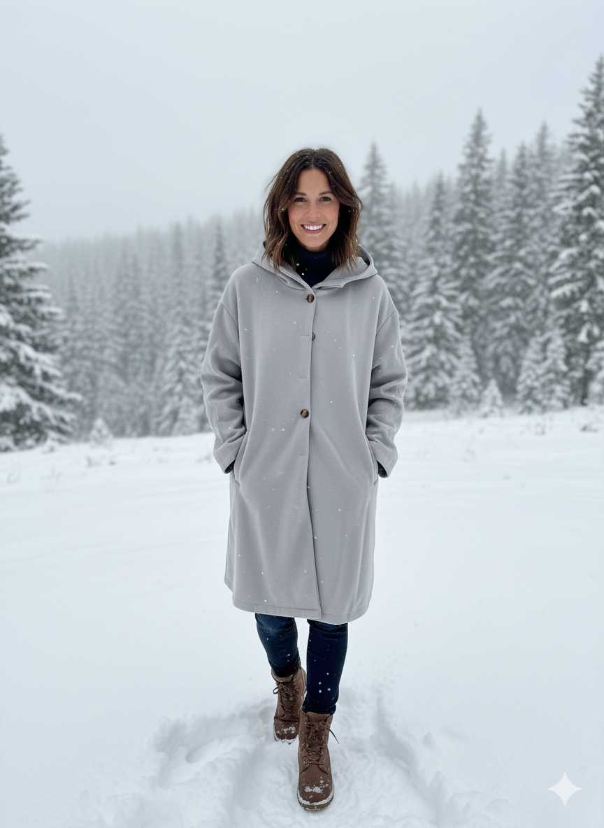 Ava | Cosy Hooded Longline Waterproof Jacket