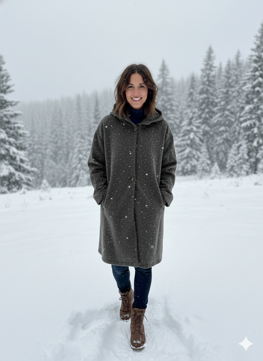 Ava | Cosy Hooded Longline Waterproof Jacket