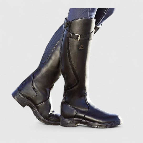 Ayla | Sophisticated Buckle Detail Knee High Womens Boots