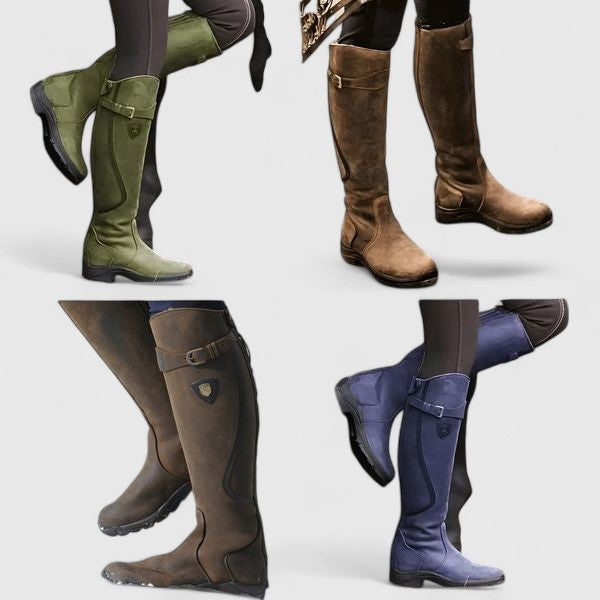 Ayla | Sophisticated Buckle Detail Knee High Womens Boots