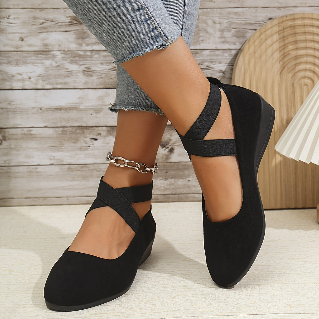 Bella | Graceful Crossover Mary Jane Shoes Ballet Flats