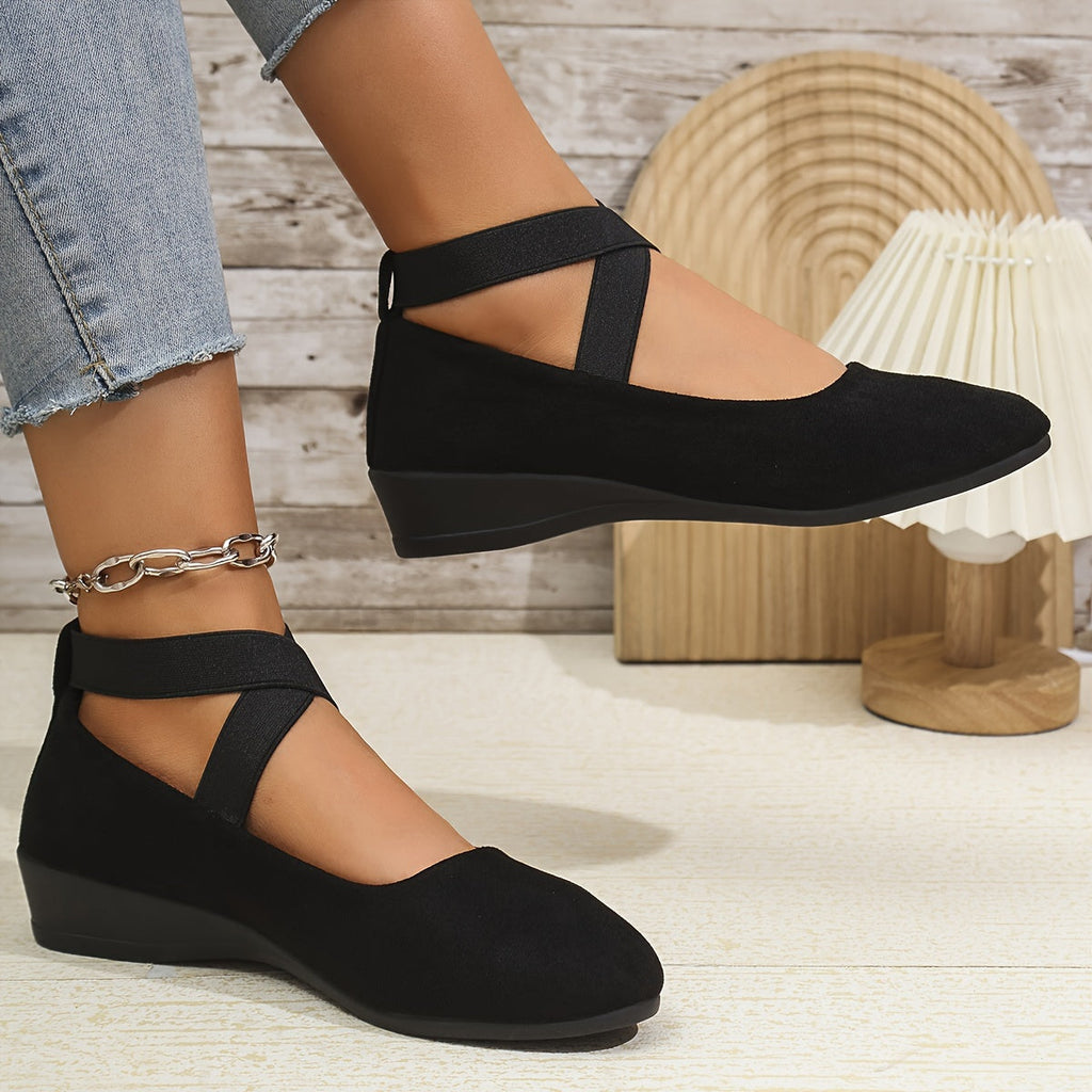 Bella | Graceful Crossover Mary Jane Shoes Ballet Flats