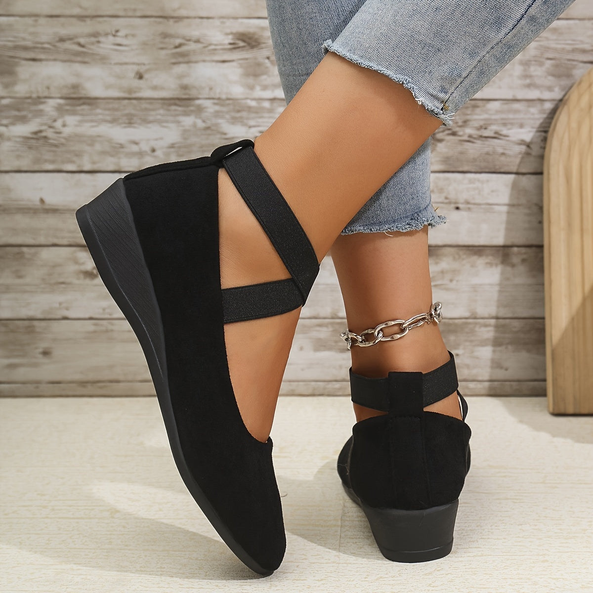 Bella | Graceful Crossover Mary Jane Shoes Ballet Flats