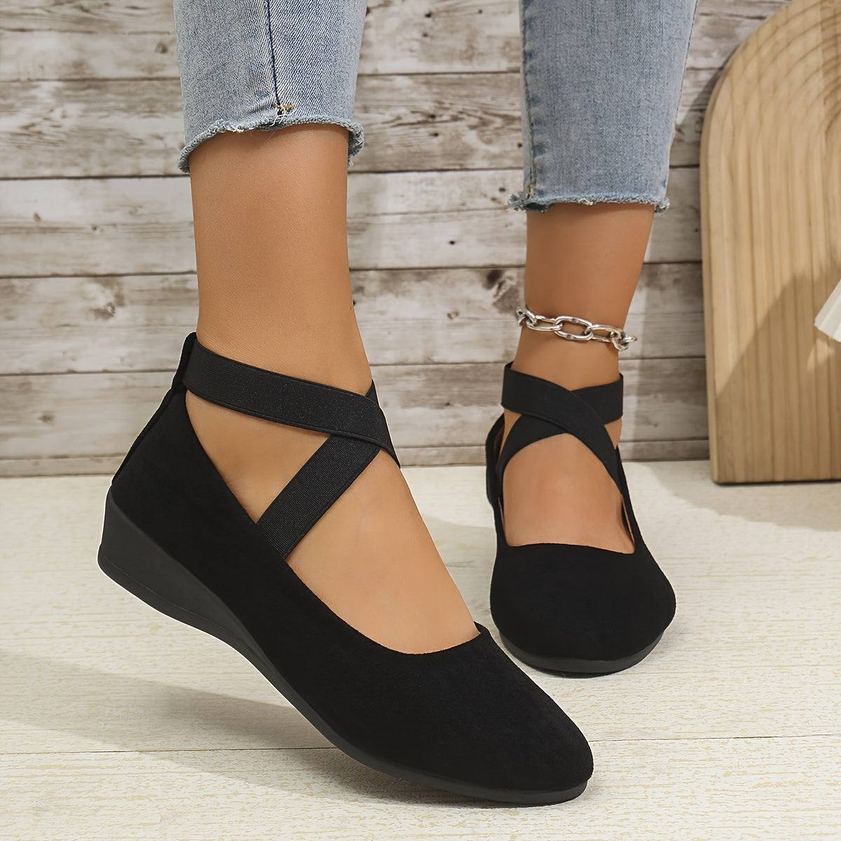 Bella | Graceful Crossover Mary Jane Shoes Ballet Flats