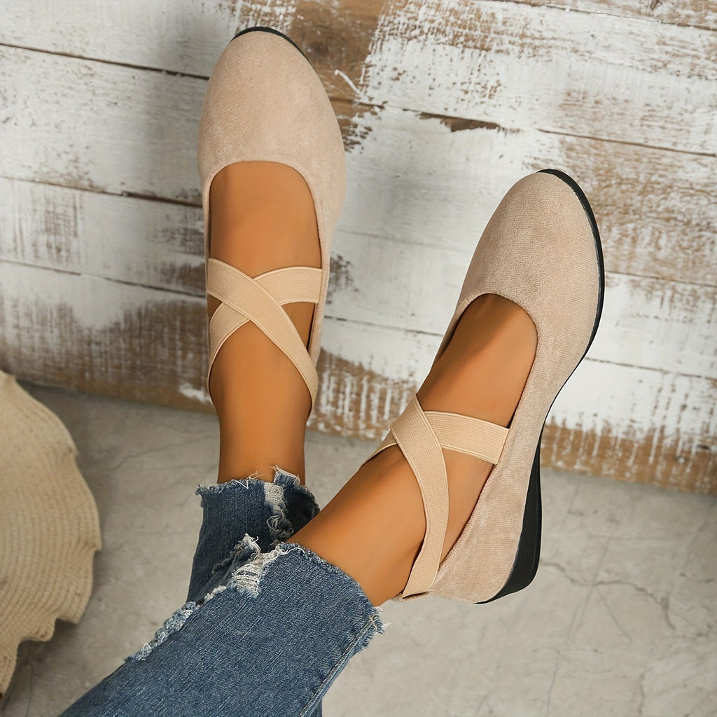 Bella | Graceful Crossover Mary Jane Shoes Ballet Flats