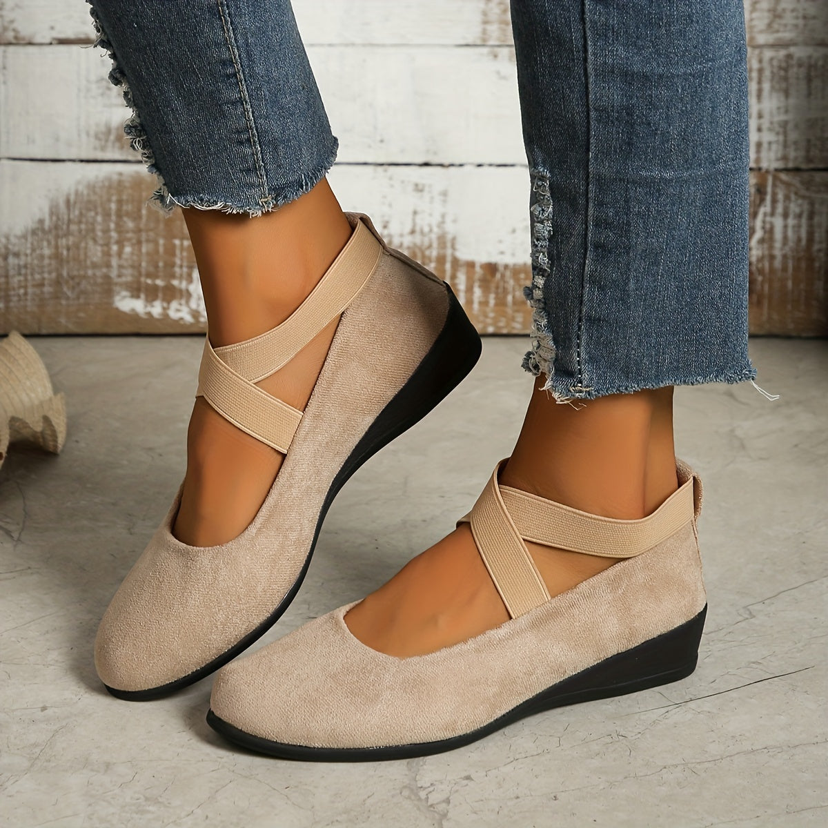 Bella | Graceful Crossover Mary Jane Shoes Ballet Flats