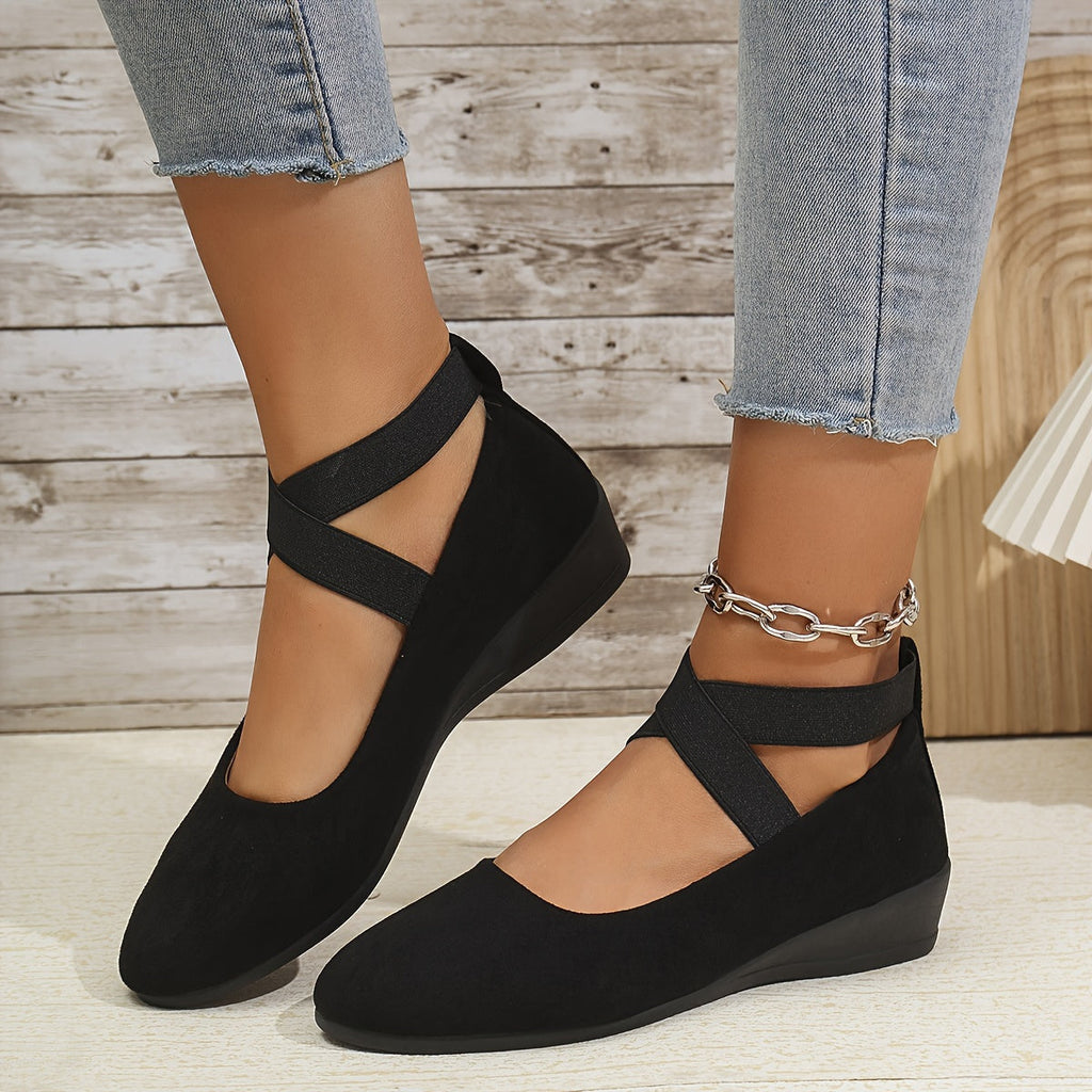 Bella | Graceful Crossover Mary Jane Shoes Ballet Flats