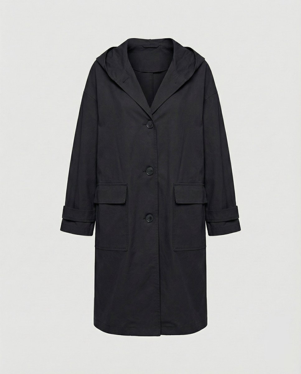Bella | Refined Hooded Waterproof Jacket Long Trench Coat
