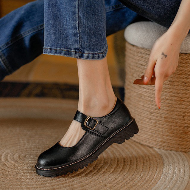 Bella | Timeless Buckle Strap Mary Jane Shoes