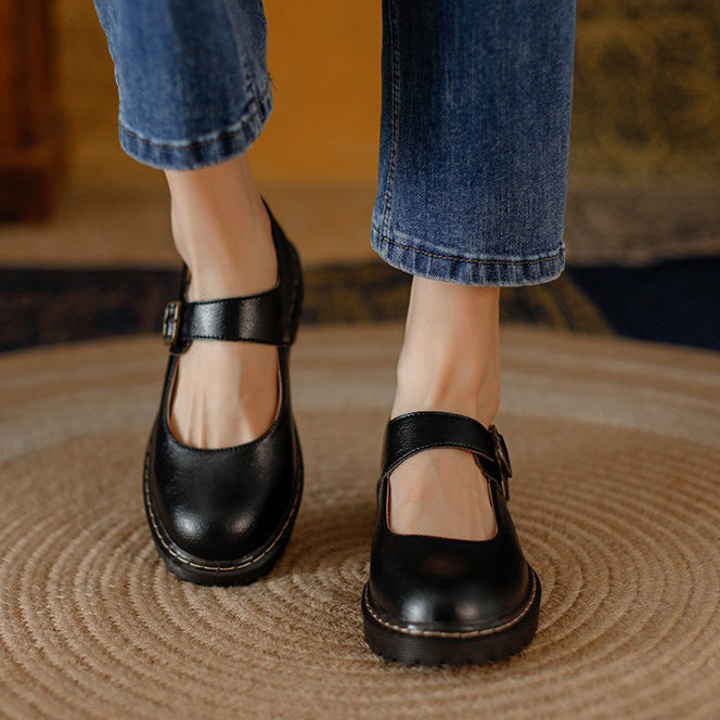 Bella | Timeless Buckle Strap Mary Jane Shoes