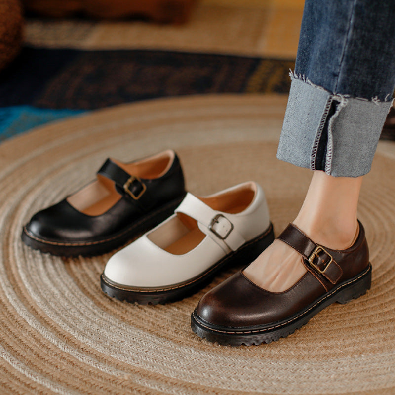 Bella | Timeless Buckle Strap Mary Jane Shoes