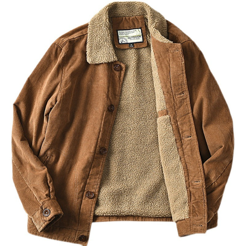 Benjamin | Cosy Ribbed Button Front Mens Sherpa Jacket