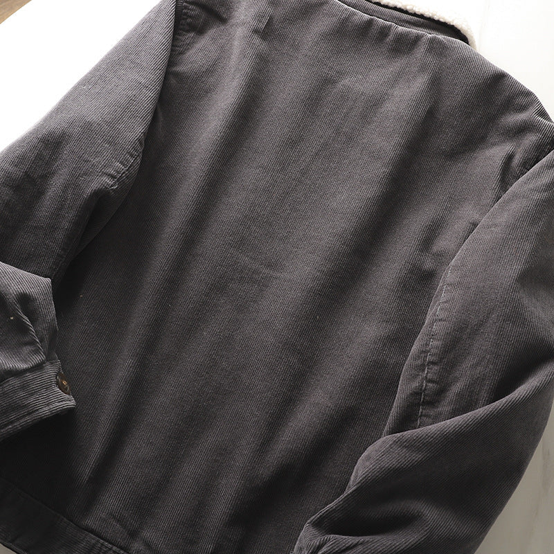 Benjamin | Cosy Ribbed Button Front Mens Sherpa Jacket