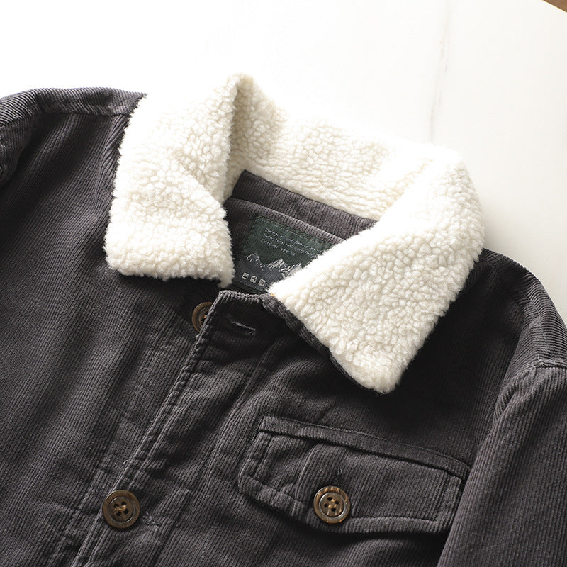 Benjamin | Cosy Ribbed Button Front Mens Sherpa Jacket
