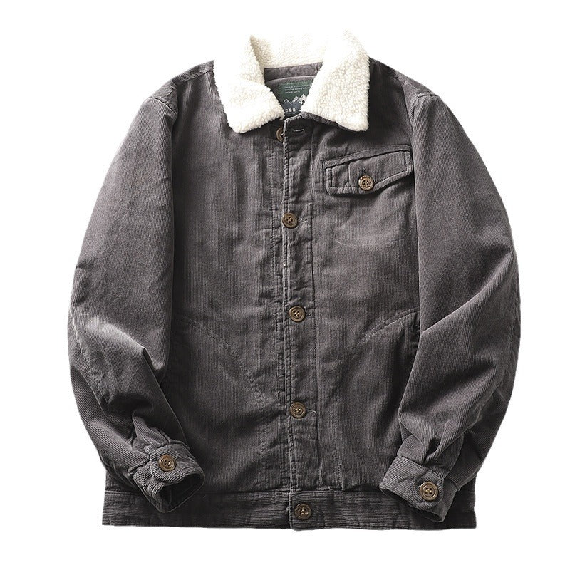 Benjamin | Cosy Ribbed Button Front Mens Sherpa Jacket
